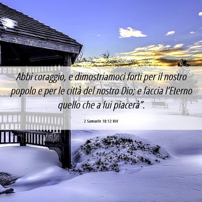 Picture 06 - 2 Samuele 10:12 RIV - Abbi coraggio, e dimostriamoci forti per il - Bible Verse Picture