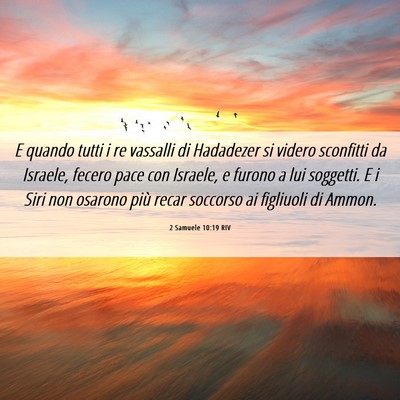 Picture 06 - 2 Samuele 10:19 RIV - E quando tutti i re vassalli di Hadadezer si - Bible Verse Picture