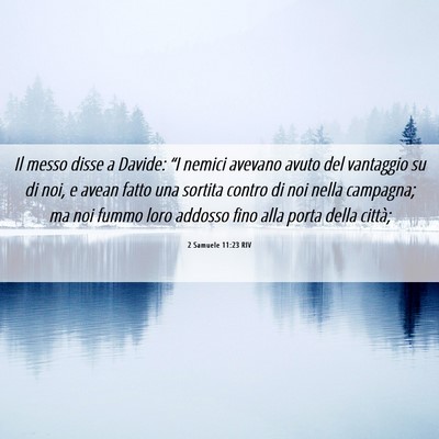 Picture 06 - 2 Samuele 11:23 RIV - Il messo disse a Davide: “I nemici avevano - Bible Verse Picture