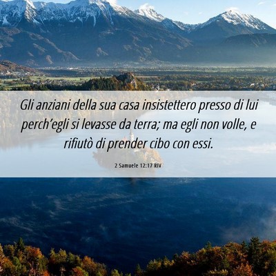 Picture 06 - 2 Samuele 12:17 RIV - Gli anziani della sua casa insistettero presso di - Bible Verse Picture