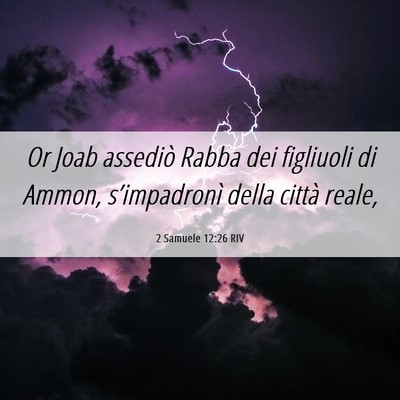 Picture 06 - 2 Samuele 12:26 RIV - Or Joab assediò Rabba dei figliuoli di Ammon, - Bible Verse Picture