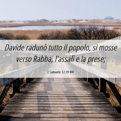 Picture 06 - 2 Samuele 12:29 RIV - Davide radunò tutto il popolo, si mosse verso - Bible Verse Picture