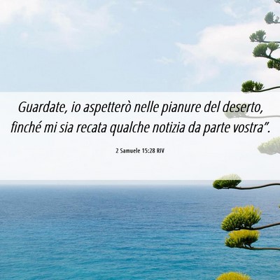 Picture 06 - 2 Samuele 15:28 RIV - Guardate, io aspetterò nelle pianure del - Bible Verse Picture