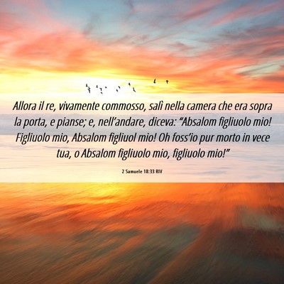 Picture 06 - 2 Samuele 18:33 RIV - Allora il re, vivamente commosso, salì nella - Bible Verse Picture