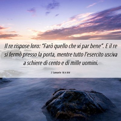 Picture 06 - 2 Samuele 18:4 RIV - Il re rispose loro: “Farò quello che vi par - Bible Verse Picture