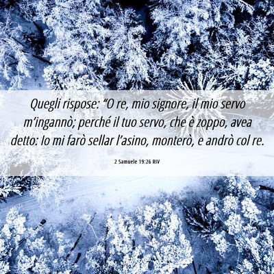 Picture 06 - 2 Samuele 19:26 RIV - Quegli rispose: “O re, mio signore, il mio - Bible Verse Picture