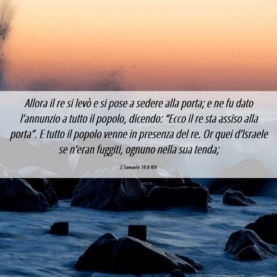 Picture 06 - 2 Samuele 19:8 RIV - Allora il re si levò e si pose a sedere alla - Bible Verse Picture
