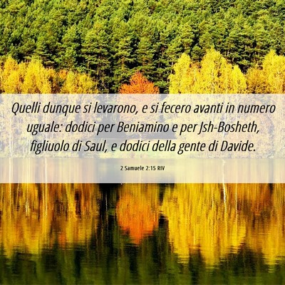 Picture 06 - 2 Samuele 2:15 RIV - Quelli dunque si levarono, e si fecero avanti in - Bible Verse Picture