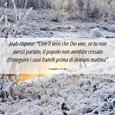 Picture 06 - 2 Samuele 2:27 RIV - Joab rispose: “Com’è vero che Dio vive, se - Bible Verse Picture