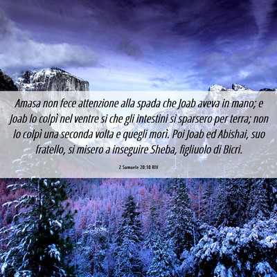 Picture 06 - 2 Samuele 20:10 RIV - Amasa non fece attenzione alla spada che Joab - Bible Verse Picture