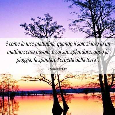 Picture 06 - 2 Samuele 23:4 RIV - è come la luce mattutina, quando il sole si leva - Bible Verse Picture