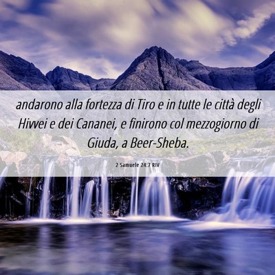 Picture 06 - 2 Samuele 24:7 RIV - andarono alla fortezza di Tiro e in tutte le - Bible Verse Picture