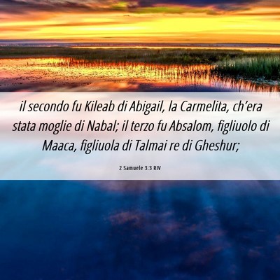 Picture 06 - 2 Samuele 3:3 RIV - il secondo fu Kileab di Abigail, la Carmelita, - Bible Verse Picture