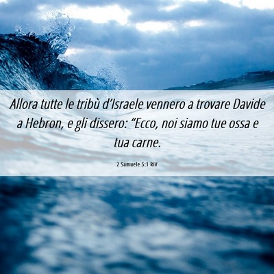 Picture 06 - 2 Samuele 5:1 RIV - Allora tutte le tribù d’Israele vennero a - Bible Verse Picture