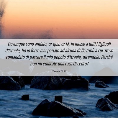 Picture 06 - 2 Samuele 7:7 RIV - Dovunque sono andato, or qua, or là, in mezzo a - Bible Verse Picture