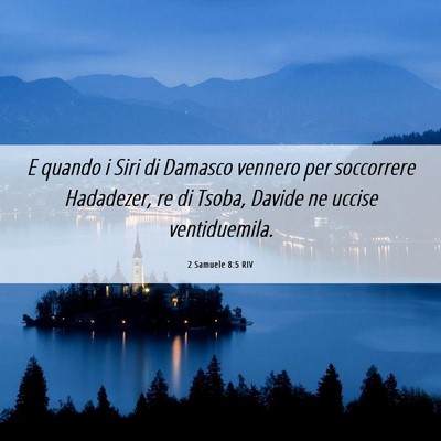 Picture 06 - 2 Samuele 8:5 RIV - E quando i Siri di Damasco vennero per soccorrere - Bible Verse Picture