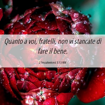 Picture 06 - 2 Tessalonicesi 3:13 RIV - Quanto a voi, fratelli, non vi stancate di fare - Bible Verse Picture