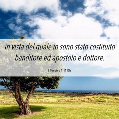Picture 06 - 2 Timoteo 1:11 RIV - in vista del quale io sono stato costituito - Bible Verse Picture