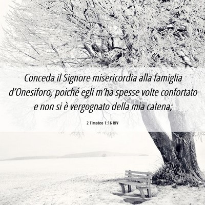 Picture 06 - 2 Timoteo 1:16 RIV - Conceda il Signore misericordia alla famiglia - Bible Verse Picture