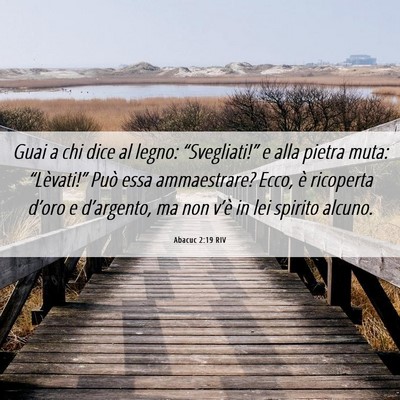 Picture 06 - Abacuc 2:19 RIV - Guai a chi dice al legno: “Svegliati!” e alla - Bible Verse Picture