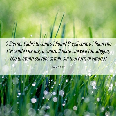 Picture 06 - Abacuc 3:8 RIV - O Eterno, t’adiri tu contro i fiumi? E’ egli - Bible Verse Picture