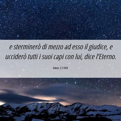 Picture 06 - Amos 2:3 RIV - e sterminerò di mezzo ad esso il giudice, e - Bible Verse Picture