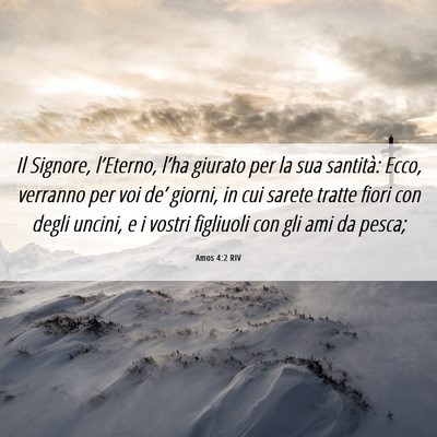 Picture 06 - Amos 4:2 RIV - Il Signore, l’Eterno, l’ha giurato per la sua - Bible Verse Picture