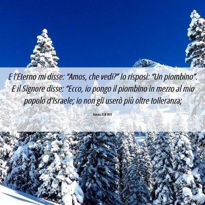 Picture 06 - Amos 7:8 RIV - E l’Eterno mi disse: “Amos, che vedi?” Io - Bible Verse Picture