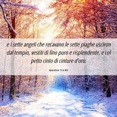 Picture 06 - Apocalisse 15:6 RIV - e i sette angeli che recavano le sette piaghe - Bible Verse Picture
