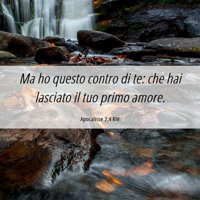 Picture 06 - Apocalisse 2:4 RIV - Ma ho questo contro di te: che hai lasciato il - Bible Verse Picture