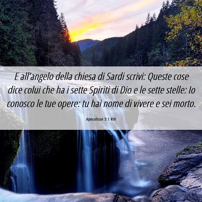 Picture 06 - Apocalisse 3:1 RIV - E all’angelo della chiesa di Sardi scrivi: - Bible Verse Picture