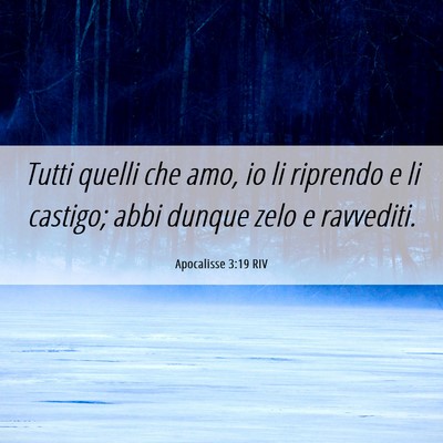 Picture 06 - Apocalisse 3:19 RIV - Tutti quelli che amo, io li riprendo e li - Bible Verse Picture
