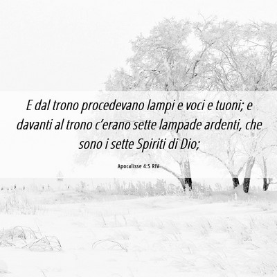 Picture 06 - Apocalisse 4:5 RIV - E dal trono procedevano lampi e voci e tuoni; e - Bible Verse Picture