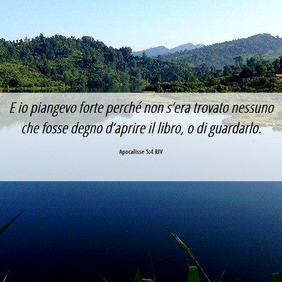 Picture 06 - Apocalisse 5:4 RIV - E io piangevo forte perché non s’era trovato - Bible Verse Picture