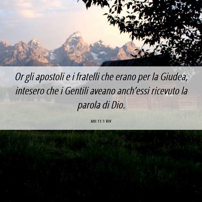 Picture 06 - Atti 11:1 RIV - Or gli apostoli e i fratelli che erano per la - Bible Verse Picture