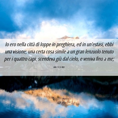 Picture 06 - Atti 11:5 RIV - Io ero nella città di Ioppe in preghiera, ed in - Bible Verse Picture