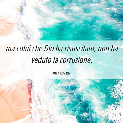 Picture 06 - Atti 13:37 RIV - ma colui che Dio ha risuscitato, non ha veduto la - Bible Verse Picture
