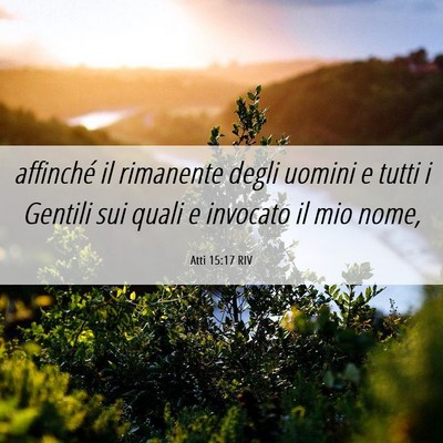 Picture 06 - Atti 15:17 RIV - affinché il rimanente degli uomini e tutti i - Bible Verse Picture