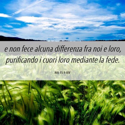 Picture 06 - Atti 15:9 RIV - e non fece alcuna differenza fra noi e loro, - Bible Verse Picture