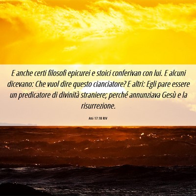 Picture 06 - Atti 17:18 RIV - E anche certi filosofi epicurei e stoici - Bible Verse Picture