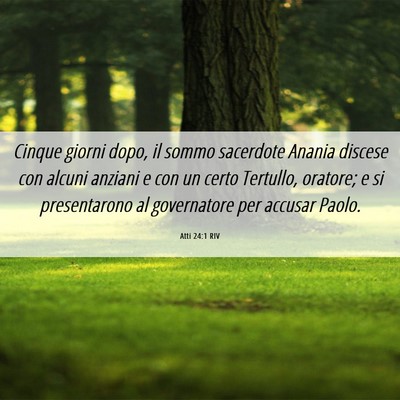 Picture 06 - Atti 24:1 RIV - Cinque giorni dopo, il sommo sacerdote Anania - Bible Verse Picture
