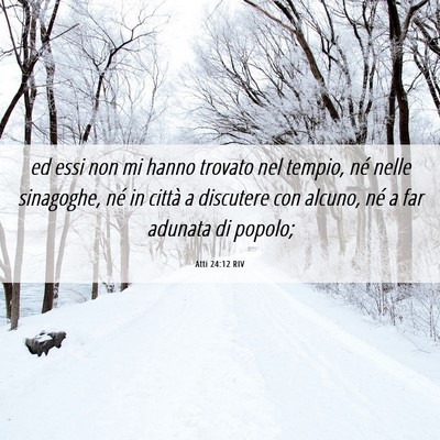 Picture 06 - Atti 24:12 RIV - ed essi non mi hanno trovato nel tempio, né - Bible Verse Picture