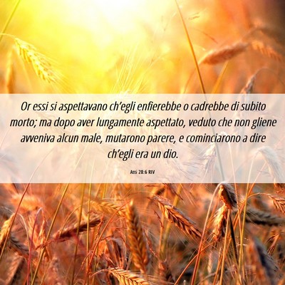 Picture 06 - Atti 28:6 RIV - Or essi si aspettavano ch’egli enfierebbe o - Bible Verse Picture