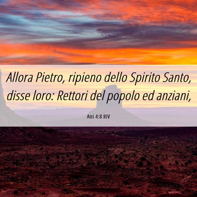 Picture 06 - Atti 4:8 RIV - Allora Pietro, ripieno dello Spirito Santo, disse - Bible Verse Picture