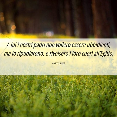 Picture 06 - Atti 7:39 RIV - A lui i nostri padri non vollero essere - Bible Verse Picture