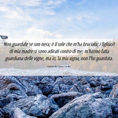 Picture 06 - Cantico dei Cantici 1:6 RIV - Non guardate se son nera; è il sole che m’ha - Bible Verse Picture