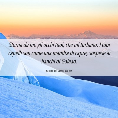 Picture 06 - Cantico dei Cantici 6:5 RIV - Storna da me gli occhi tuoi, che mi turbano. I - Bible Verse Picture