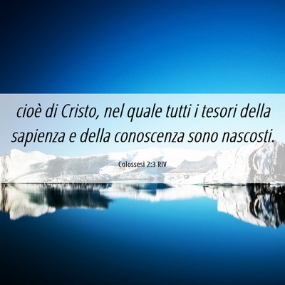 Picture 06 - Colossesi 2:3 RIV - cioè di Cristo, nel quale tutti i tesori della - Bible Verse Picture