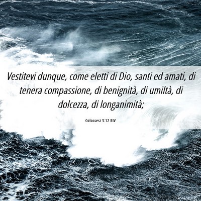 Picture 06 - Colossesi 3:12 RIV - Vestitevi dunque, come eletti di Dio, santi ed - Bible Verse Picture