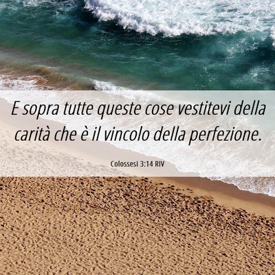 Picture 06 - Colossesi 3:14 RIV - E sopra tutte queste cose vestitevi della carità - Bible Verse Picture